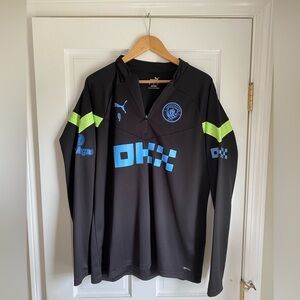 Manchester city puma player issue worn pro Strike Drill Jumper XL, HAALAND 9